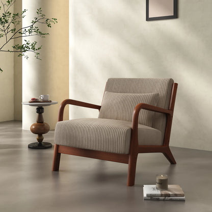 Accent Chair, with Solid Wood Frame