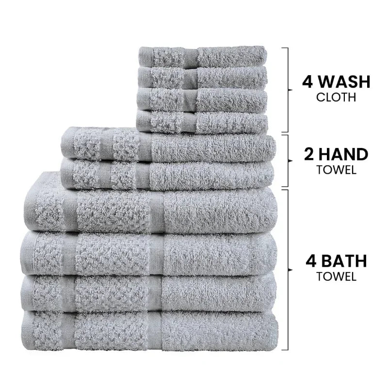 Towel Set with Upgraded Softness & Durability, Grey
