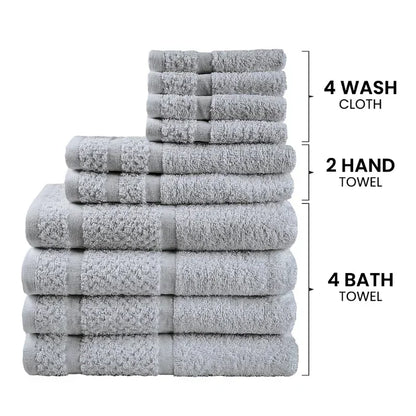 Towel Set with Upgraded Softness & Durability, Grey