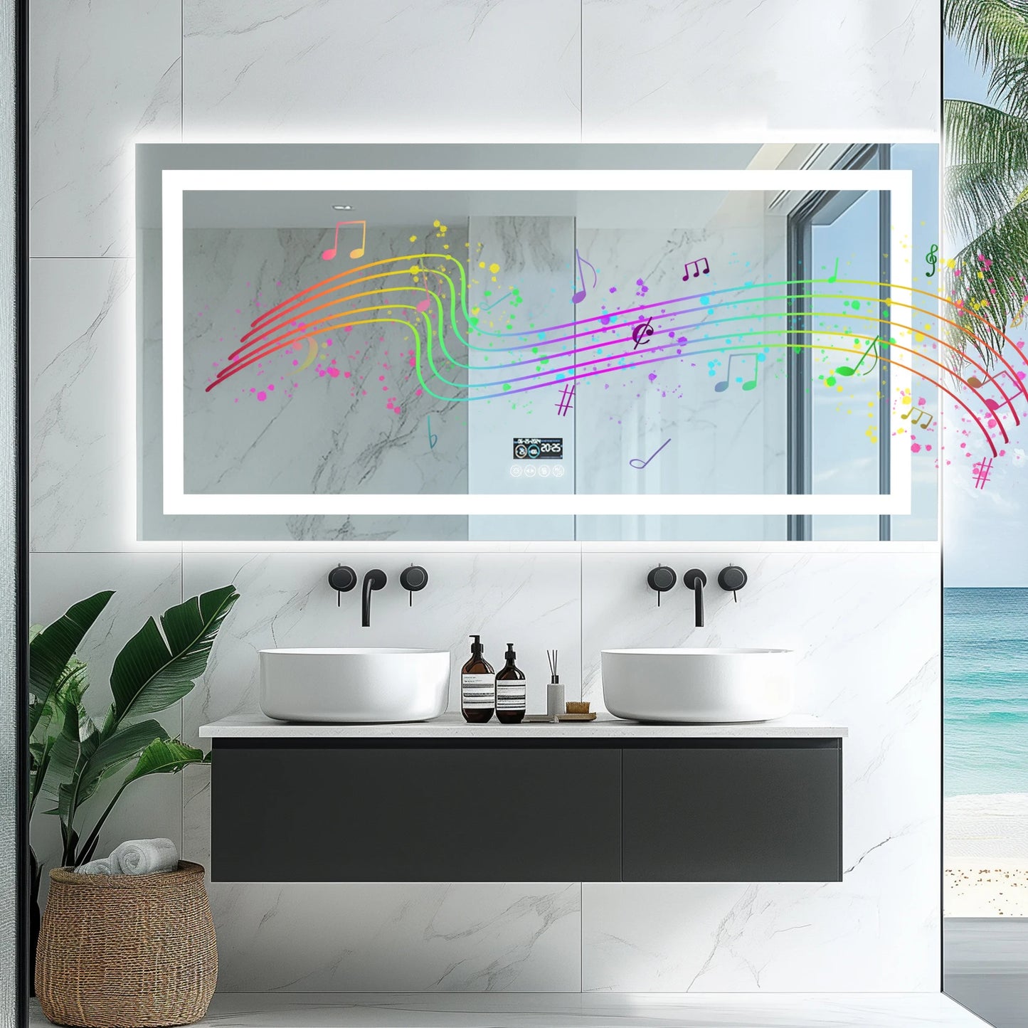 Mirror with Lights, Bluetooth