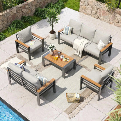 Patio Furniture Set Oversized Outdoor Sectional with, Coffee Table