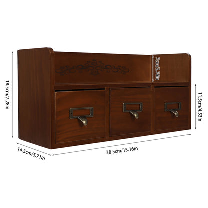 Solid Wood Desktop Organizer