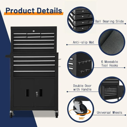 Rolling Tool Chest, Detachable Tool Chest