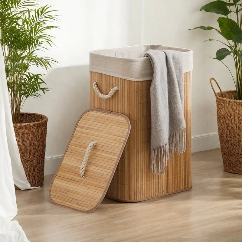 Bamboo Foldable Storage Basket