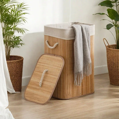 Bamboo Foldable Storage Basket