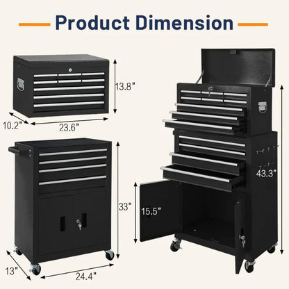 Rolling Tool Chest, Detachable Tool Chest