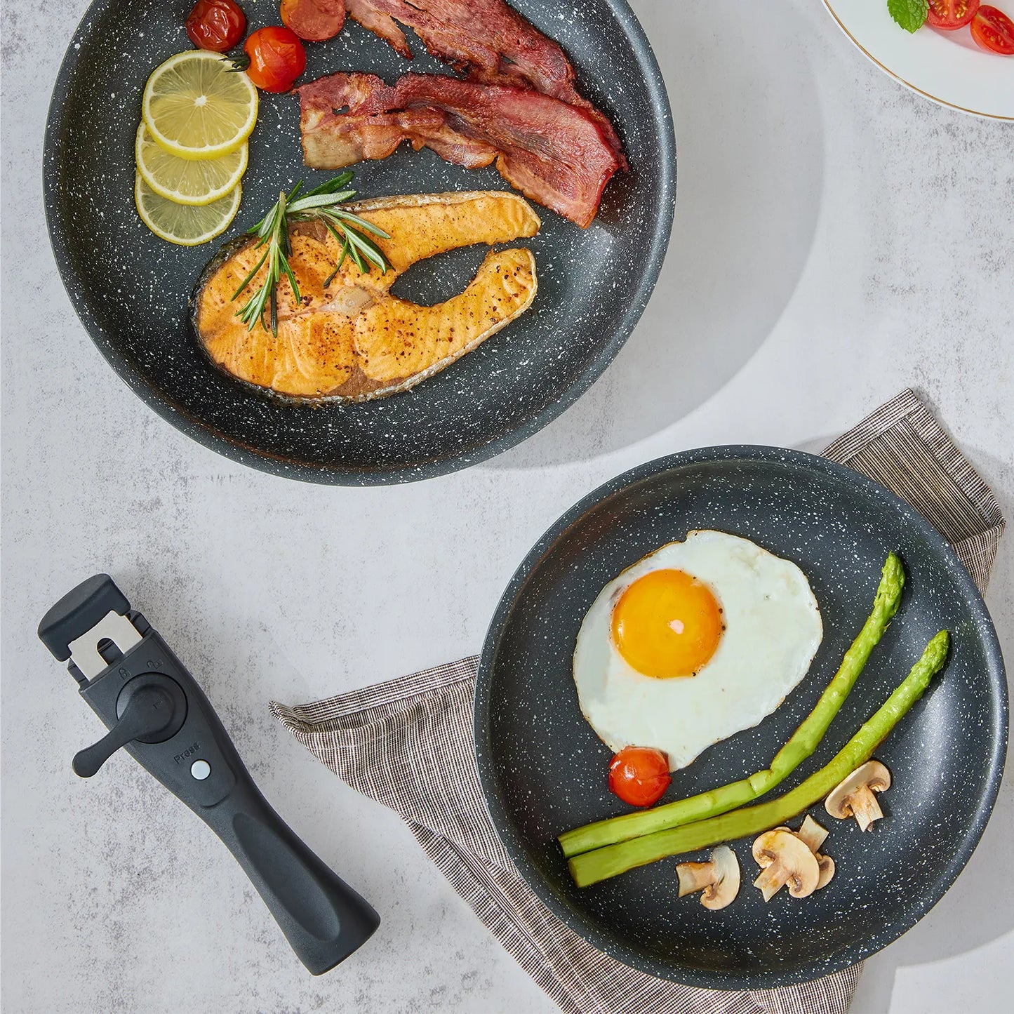 Cookware Set 10 Pieces, Nonstick Pots and Pans Set with Removable Handles