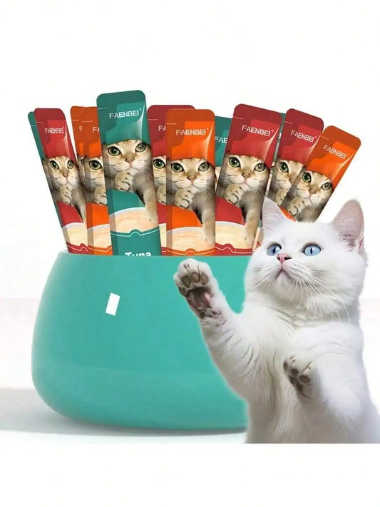 Cat Snacks, Assorted Lickable & Squeezable Treat Pouches,