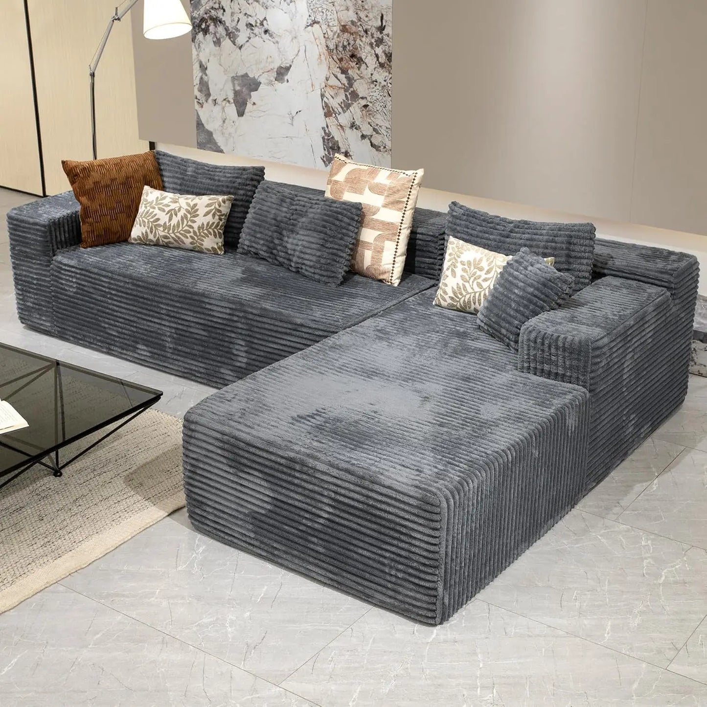 Sectional Couch with L-Shape Chaise