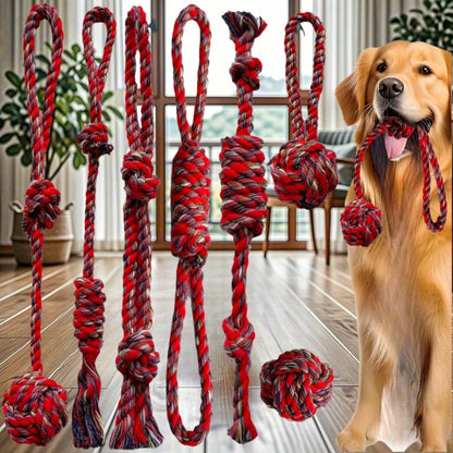 Heavy-Duty Dog Chew Rope Toys with Braided Knots