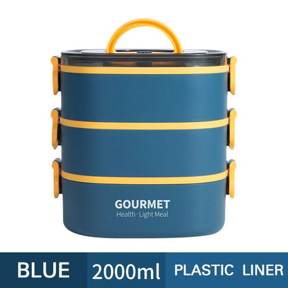 Bento box lunch box, stackable, leak-proof, portable, microwave safe