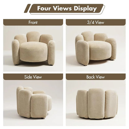 Side Chair, Scandinavian Style, Solid Wood Base