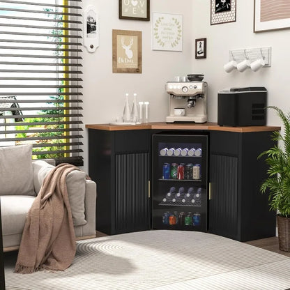 Bar Cabinet with Fridge Space, Storage,