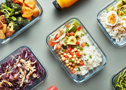10-Pack Glass Meal Prep Containers with Lids, Airtight, Microwave, Oven, Freezer & Dishwasher safe