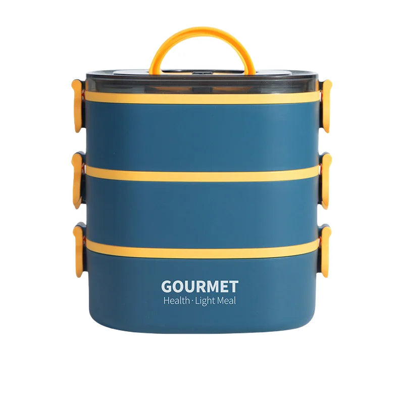 Bento box lunch box, stackable, leak-proof, portable, microwave safe