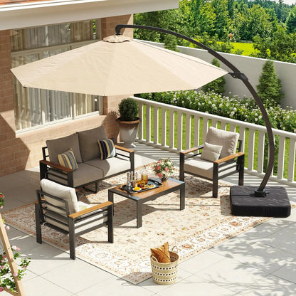 Patio Furniture Set Oversized Outdoor Sectional with, Coffee Table