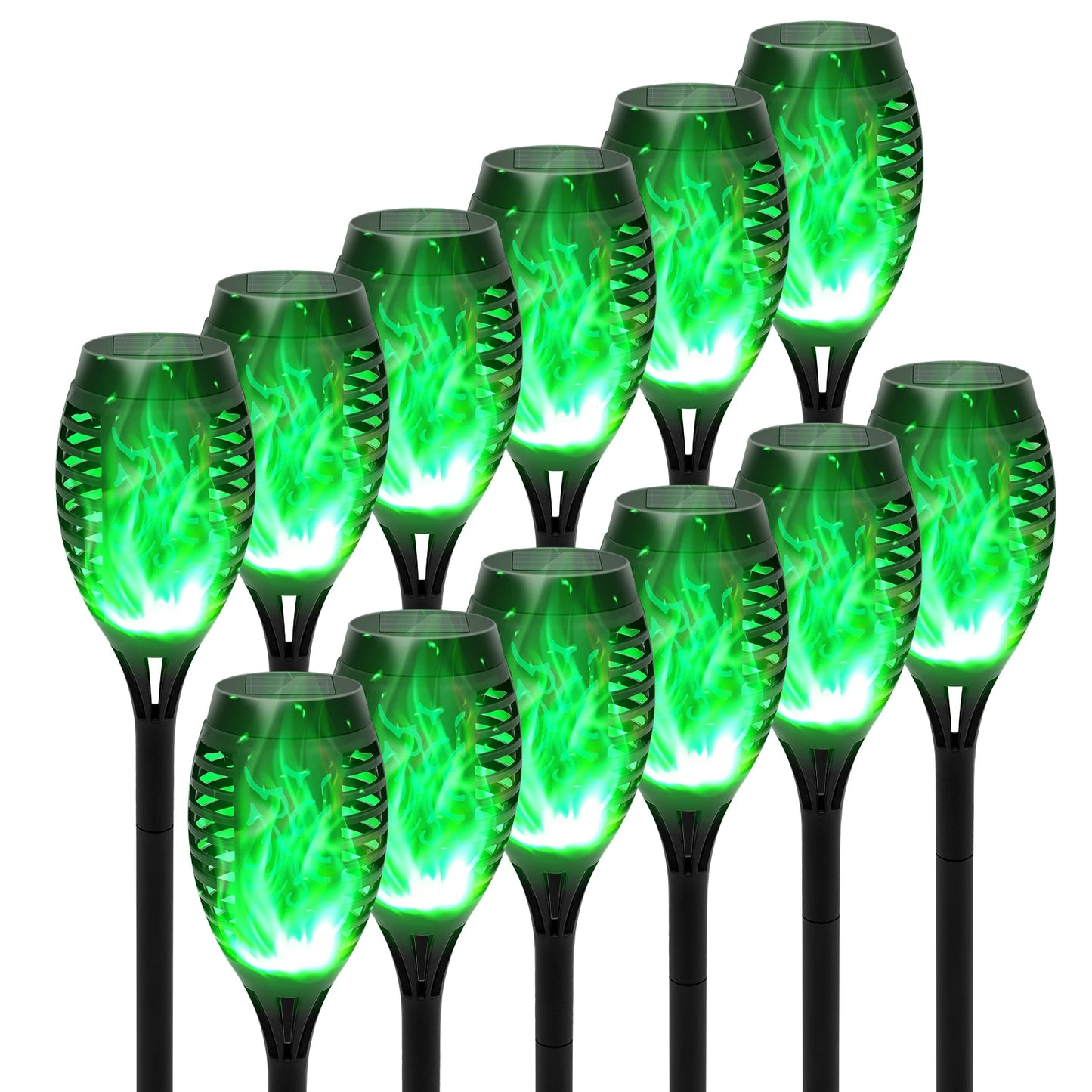 Solar Flame Torch Light LED Flickering Outdoor Night Lamp