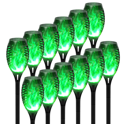 Solar Flame Torch Light LED Flickering Outdoor Night Lamp