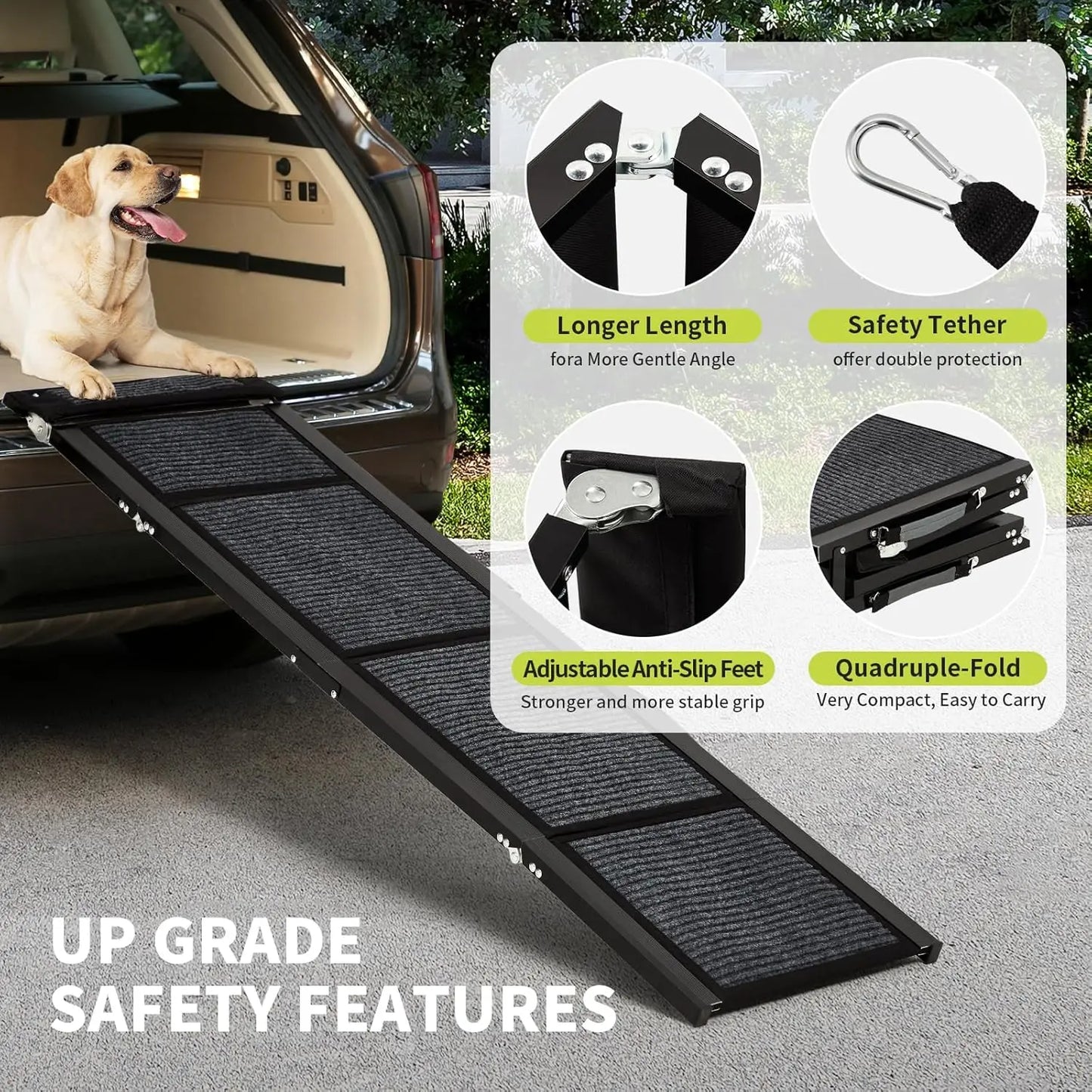 Folding Pet Ramp With Non-Slip Surface