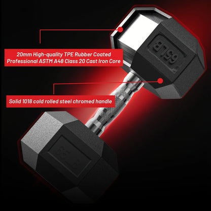 Dumbbell Set Rubber Encased