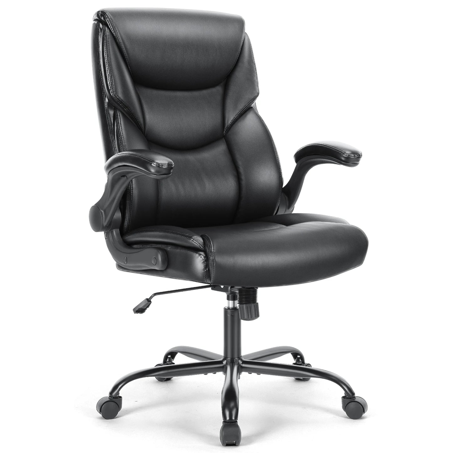 Office Chair with Flip-up Arms, Leather