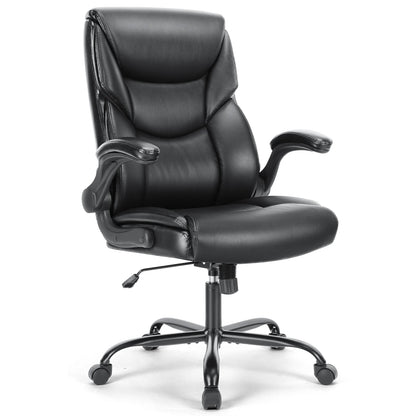 Office Chair with Flip-up Arms, Leather