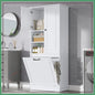Laundry Hamper Cabinet with Adjustable Shelf