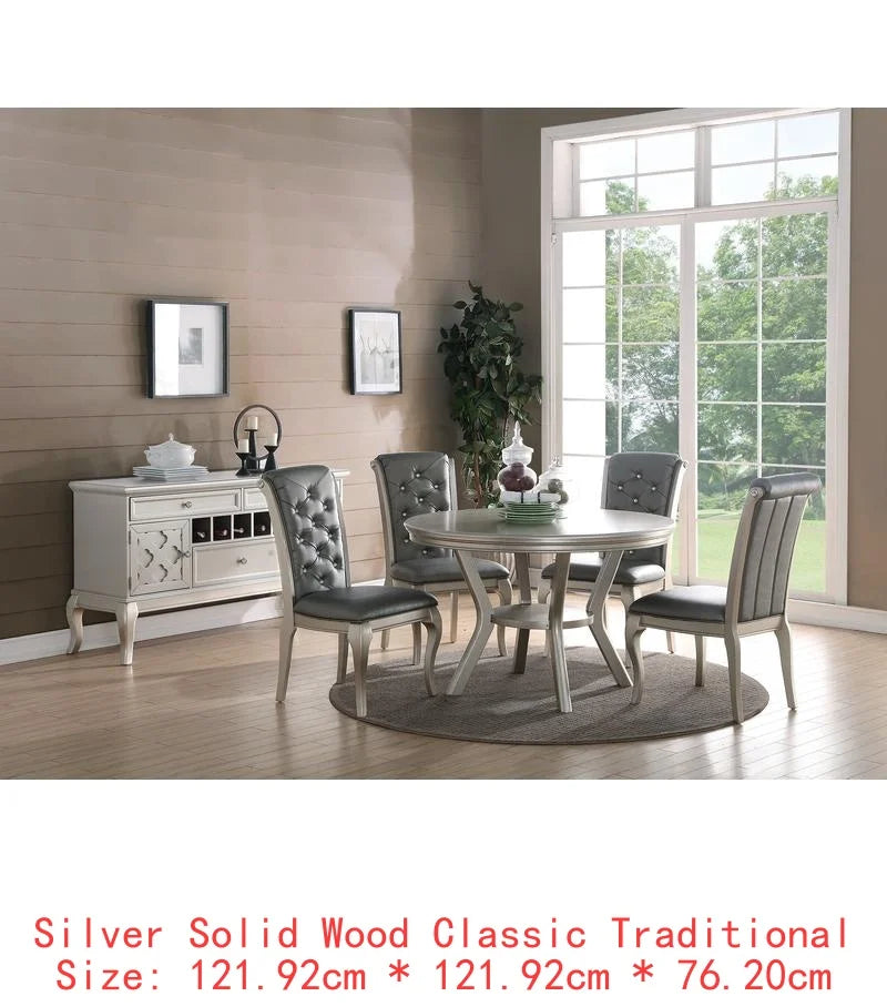 7pc Rect. Glass Dining Table Set w/ Chairs