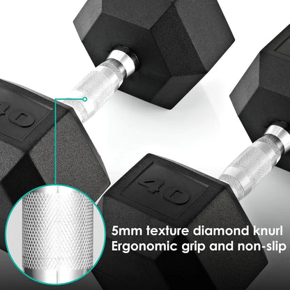 Rubber Hex Dumbbell
