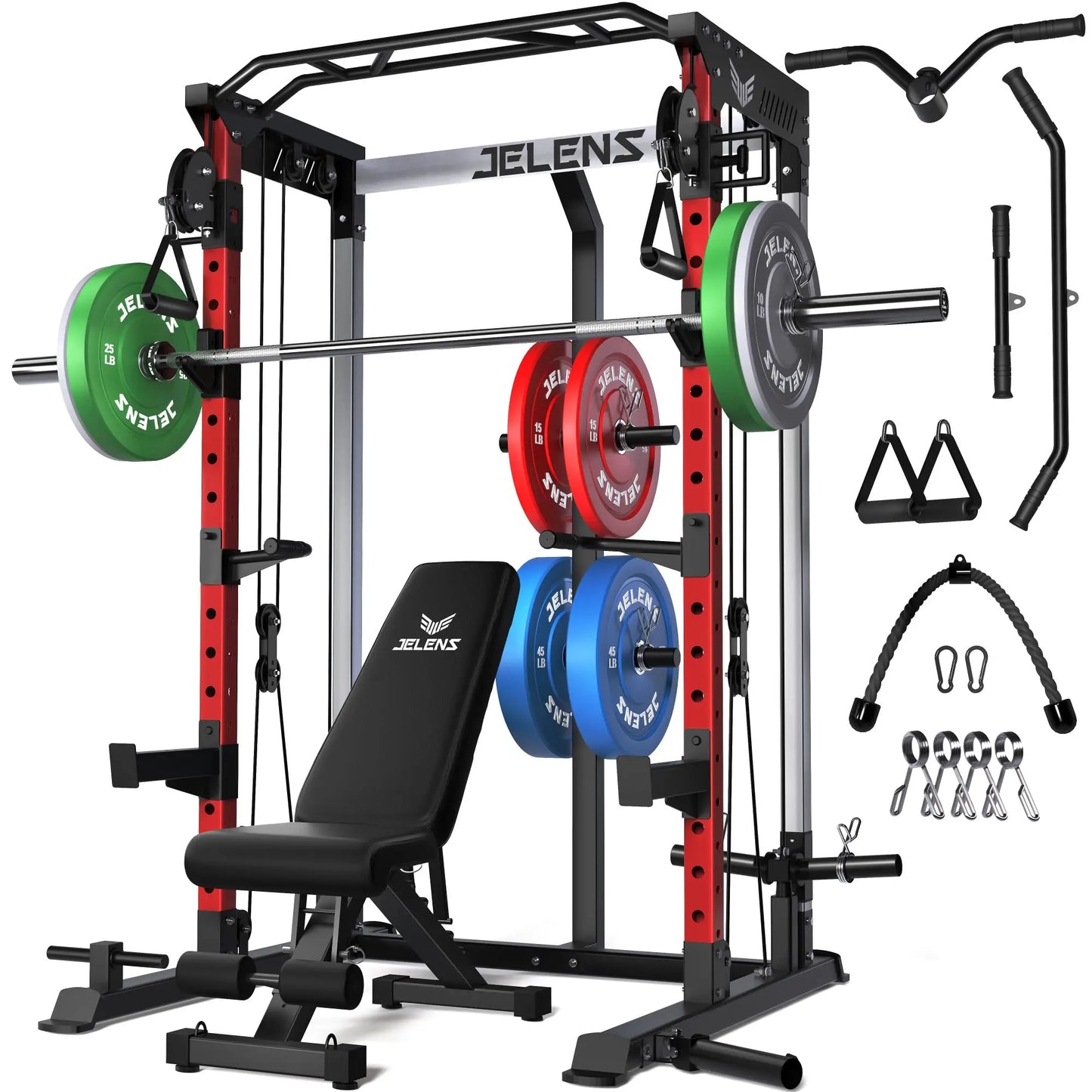 Power Rack with Dual Pulley System