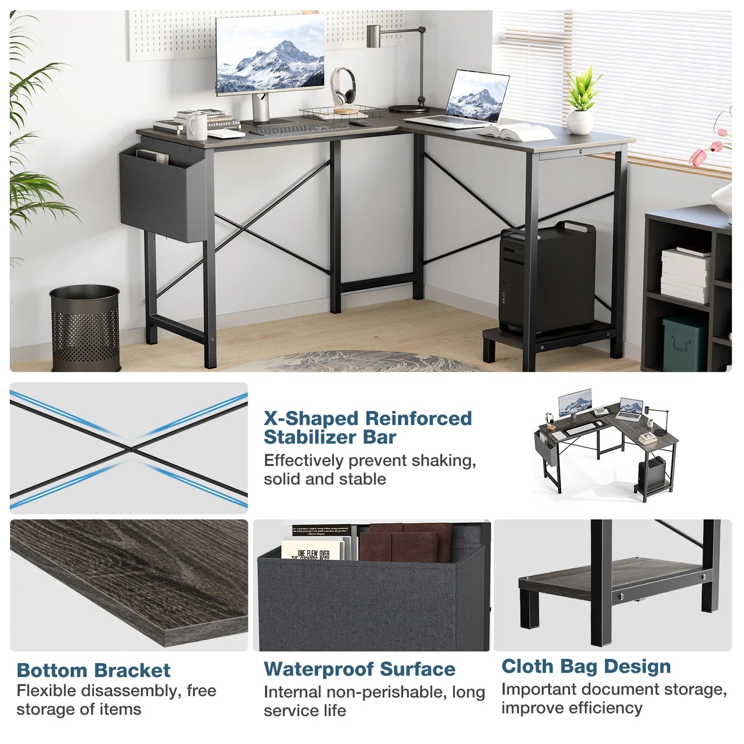 Wooden Table with Storage
