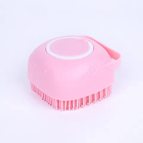 Pet Bath & Massage Brush With Shampoo Storage