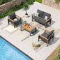 Patio Furniture Set Oversized Outdoor Sectional with, Coffee Table