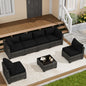 Outdoor Patio Furniture Set, Sectional Sofa, Wicker Rattan Patio Furniture