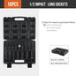 1/2" Drive Deep Impact Socket Set