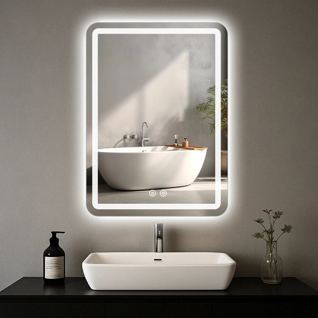 Bathroom Mirror with Backlit Lights Fog less