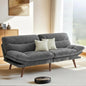 Futon Sofa Bed, 66 Inch Corduroy Futon Couch Convertible with Adjustable Backrest and Armrests, Recliner Sleeper, Customized