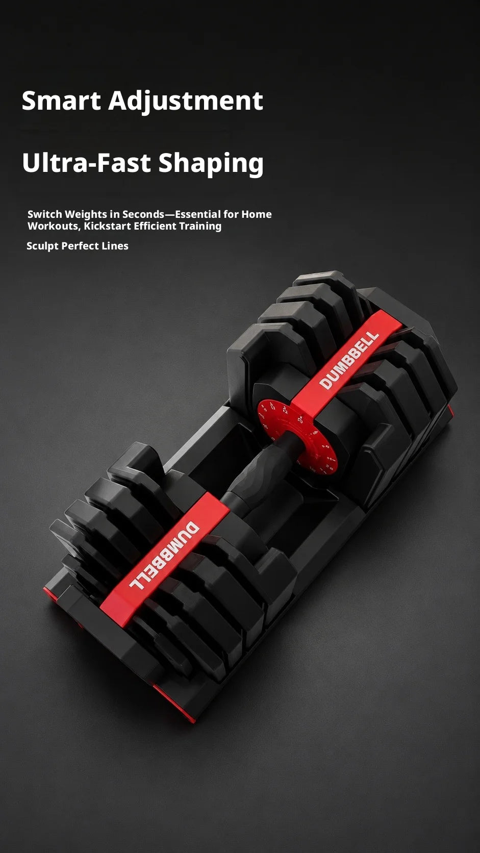 Auto-Locking Adjustable Dumbbell