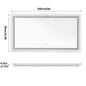 Illuminated Bathroom Mirror, Front and Backlit Lights