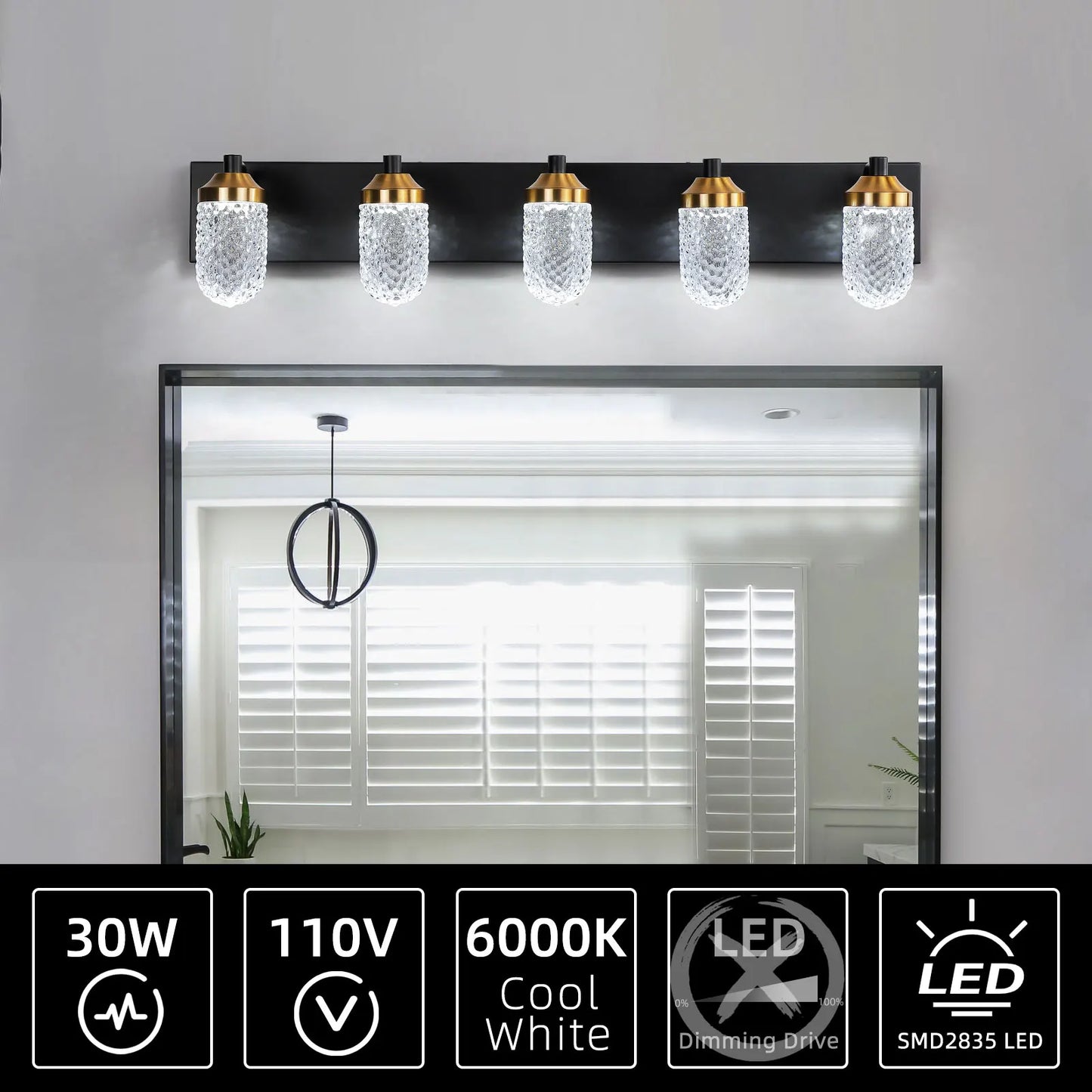 Wall mounted decorative light fixture (black)