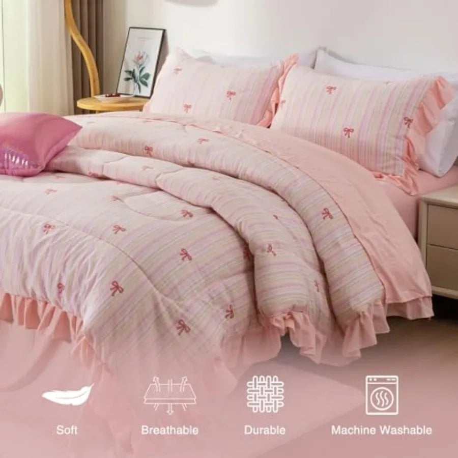 Bedding Set, Ruffle 6 Pcs