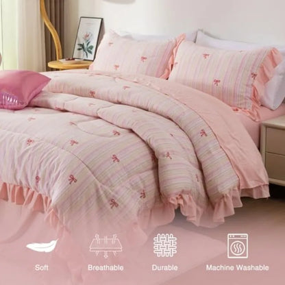Bedding Set, Ruffle 6 Pcs