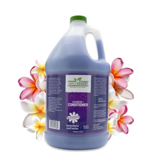 Dog Shampoo Plus Conditioner, All Natural Ingredients, Detangles and Strengthens, Renews Moisture