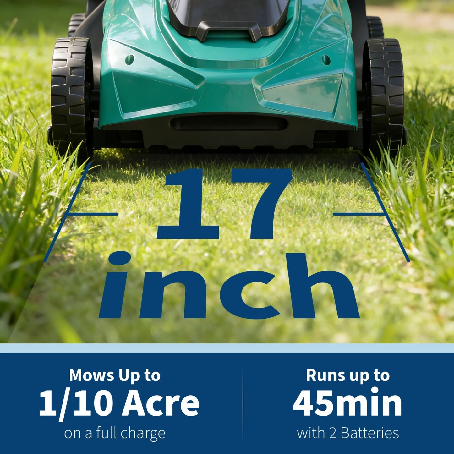 Electric Push Lawn Mower with Dual Charger, Grass Collection Bag & Foldable Handle