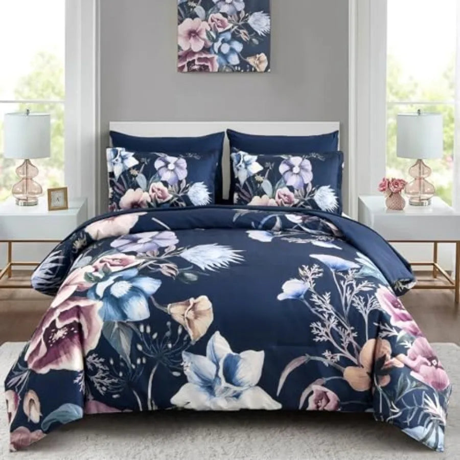 Floral Comforter Set 7 Pcs