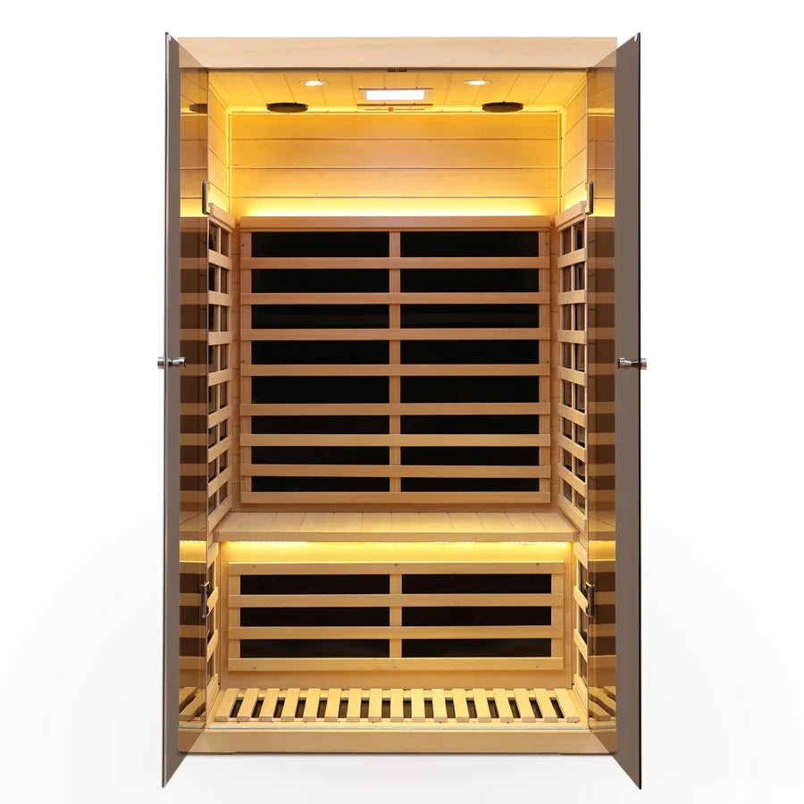 Two person indoor infrared sauna room