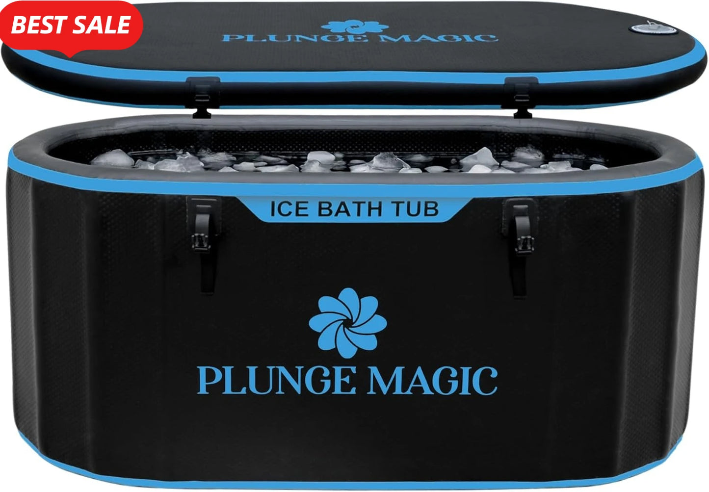 Inflatable Ice Bath Tub With Cover; Portable