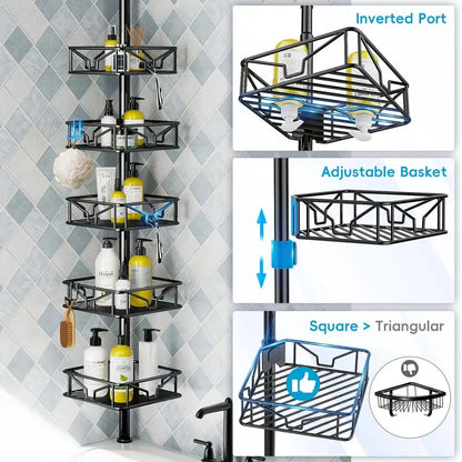 Corner Caddy Rustproof Tension Pole