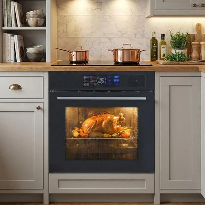 24 Inch Electric Wall Oven with Steam & Grill & Air Frying