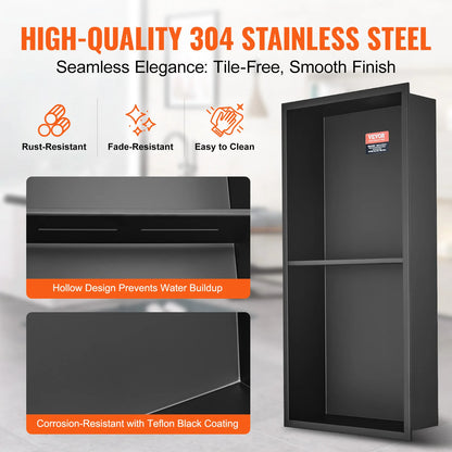 No Tile Shower Niche 304 Stainless Steel
